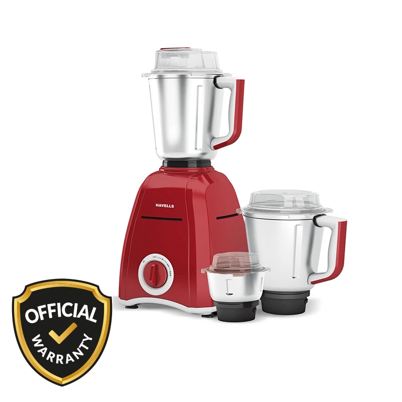 Havells Momenta NV 900W 3-Jar Mixer Grinder (Red)