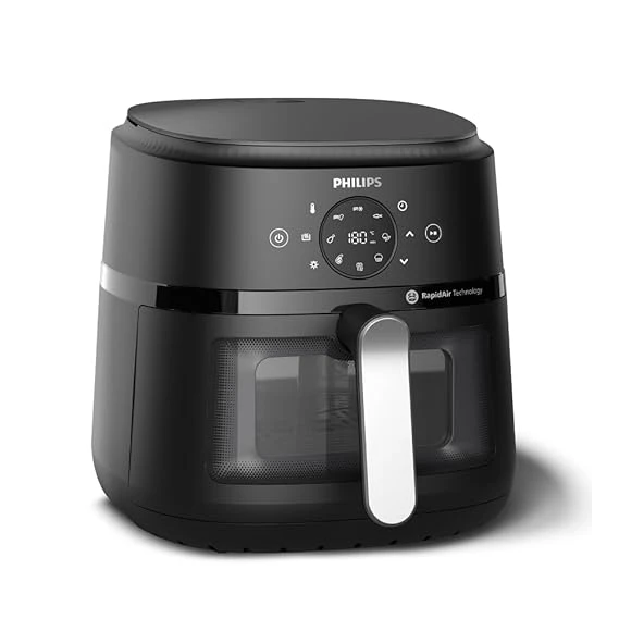 Philips 2000 Series Air Fryer NA231/00 – 6.2 Liter with Rapid Air Technology | Digital Touch | Cooking Window | 2 Years Warranty